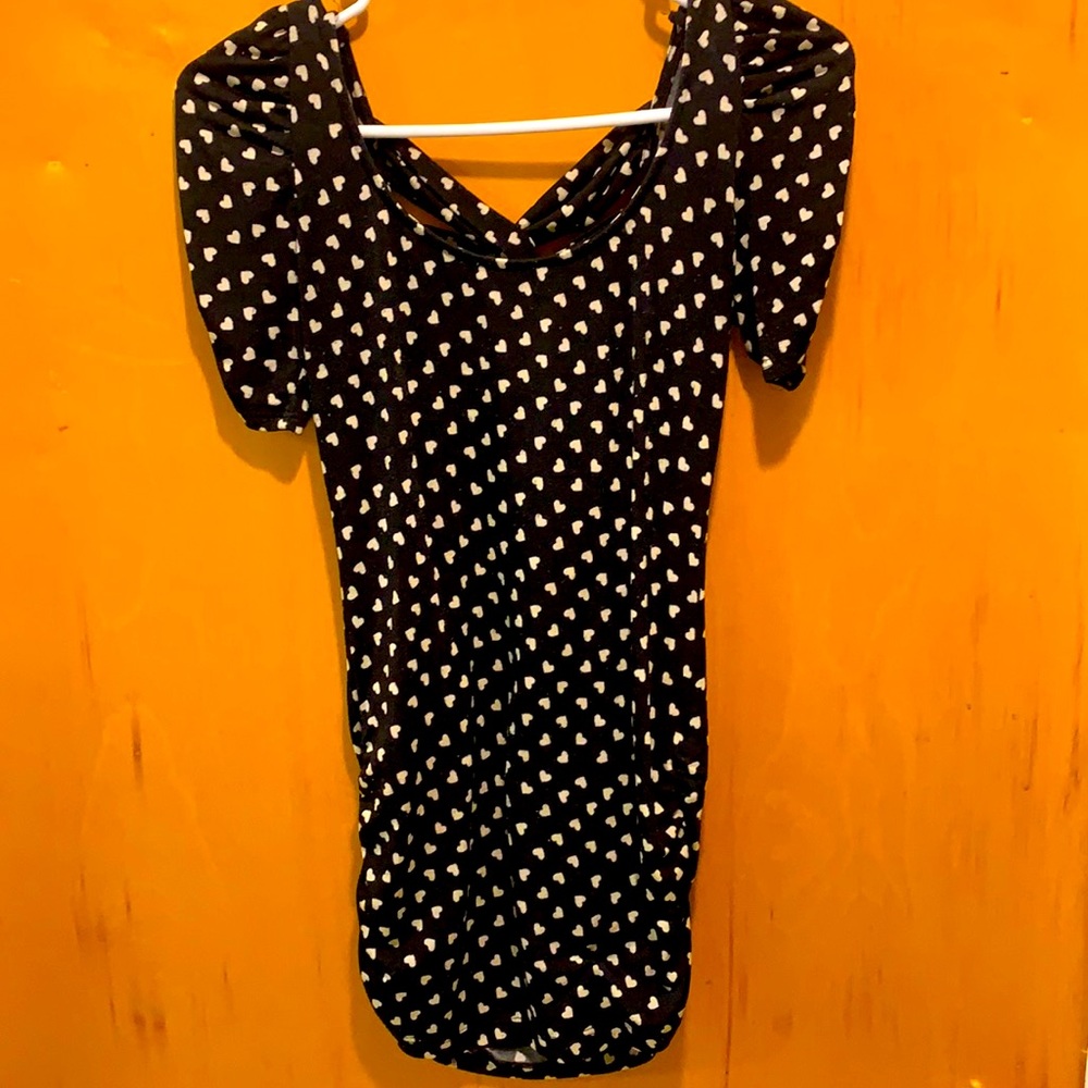BLUE SKETCH used heart blouse